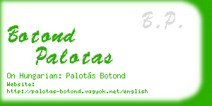 botond palotas business card